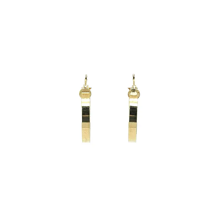 Gold Round Earrings