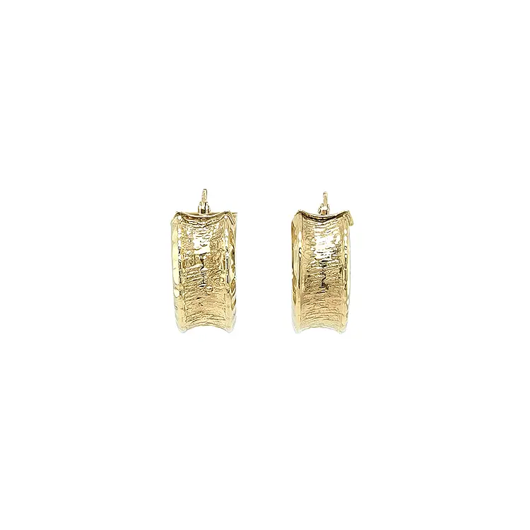 Gold Round Earrings