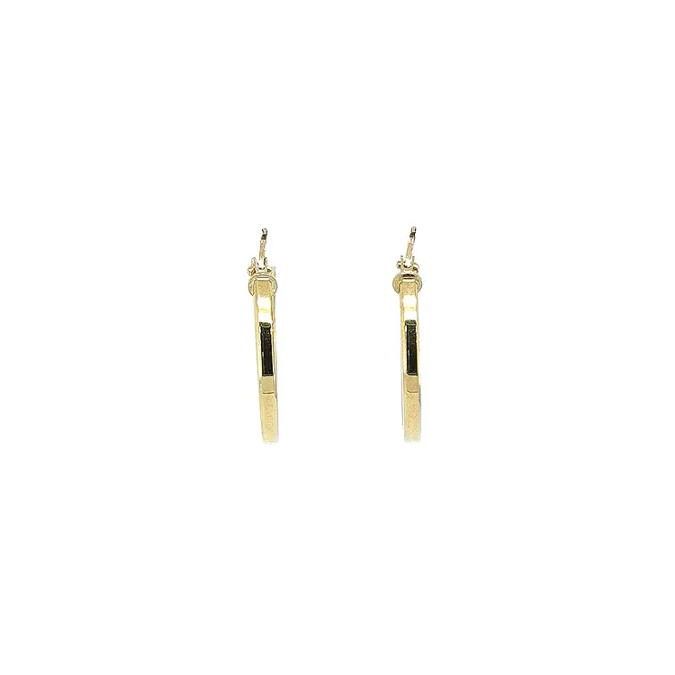 Gold Round Earrings