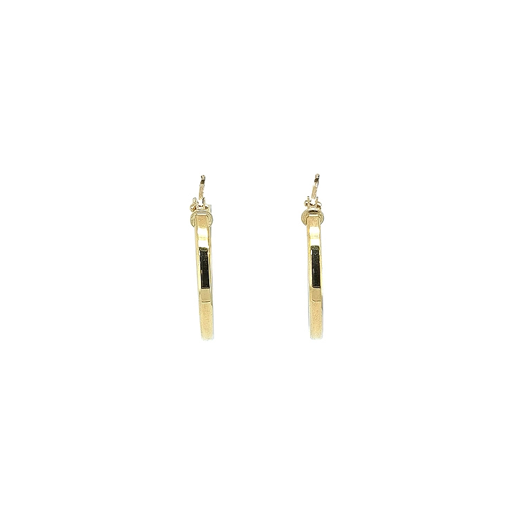 Gold Round Earrings