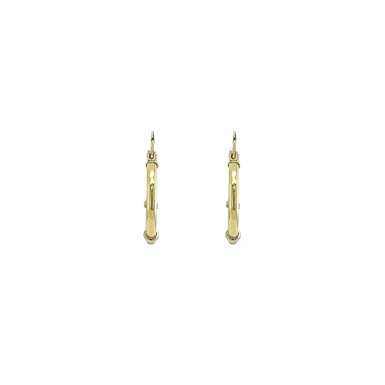 Gold Round Earrings