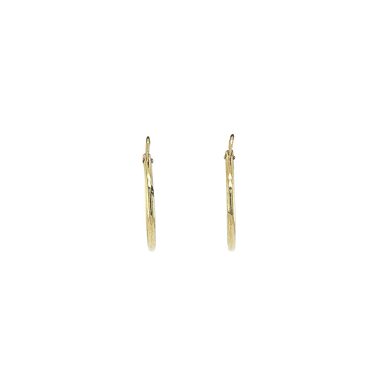 Gold Round Earrings