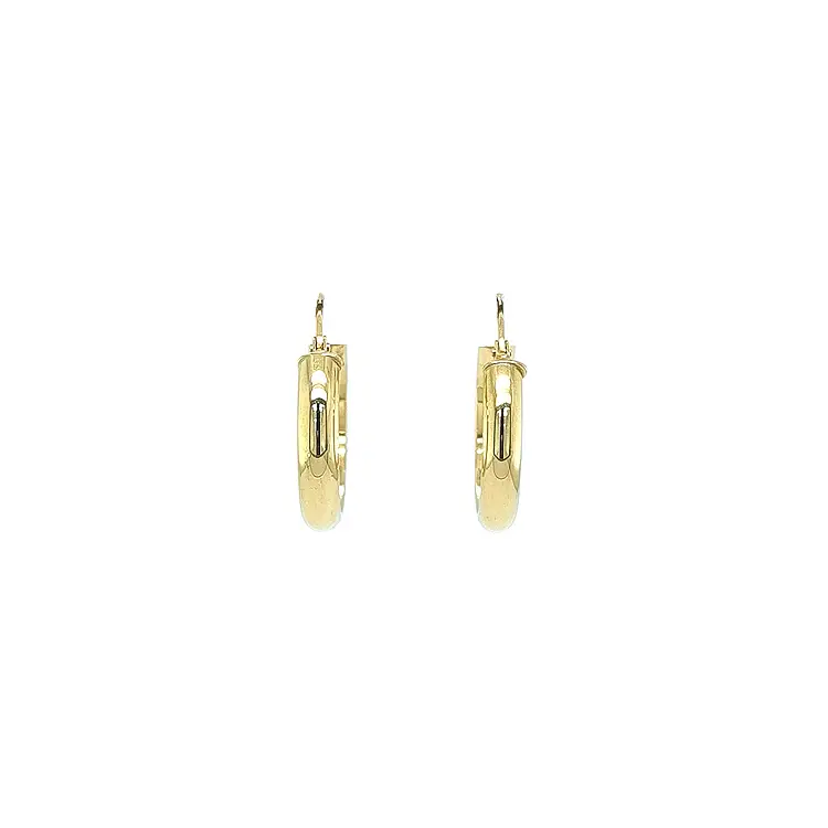 Gold Round Earrings