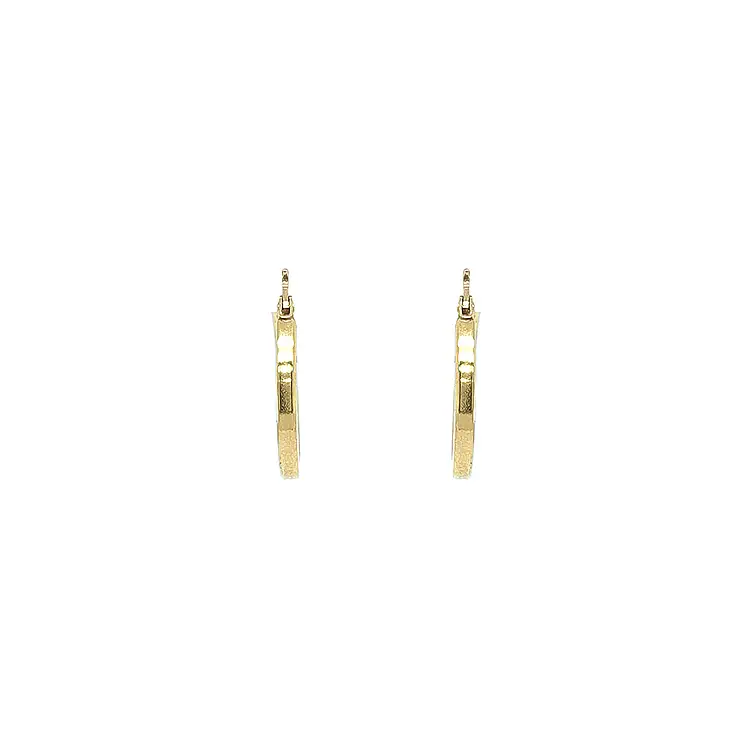 Gold Round Earrings