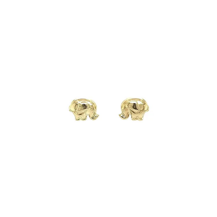 Gold Pecky Elephant Earrings