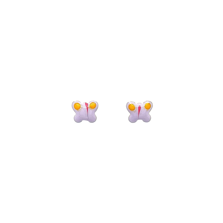 Gold Pecek Earrings Butterflies