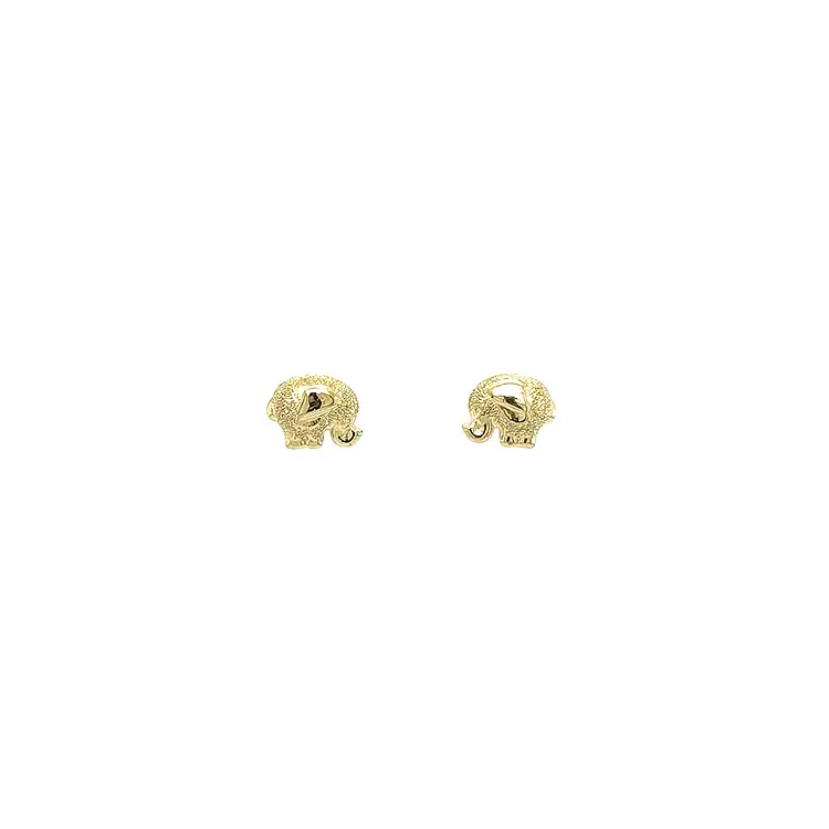 Gold Pecky Elephant Earrings