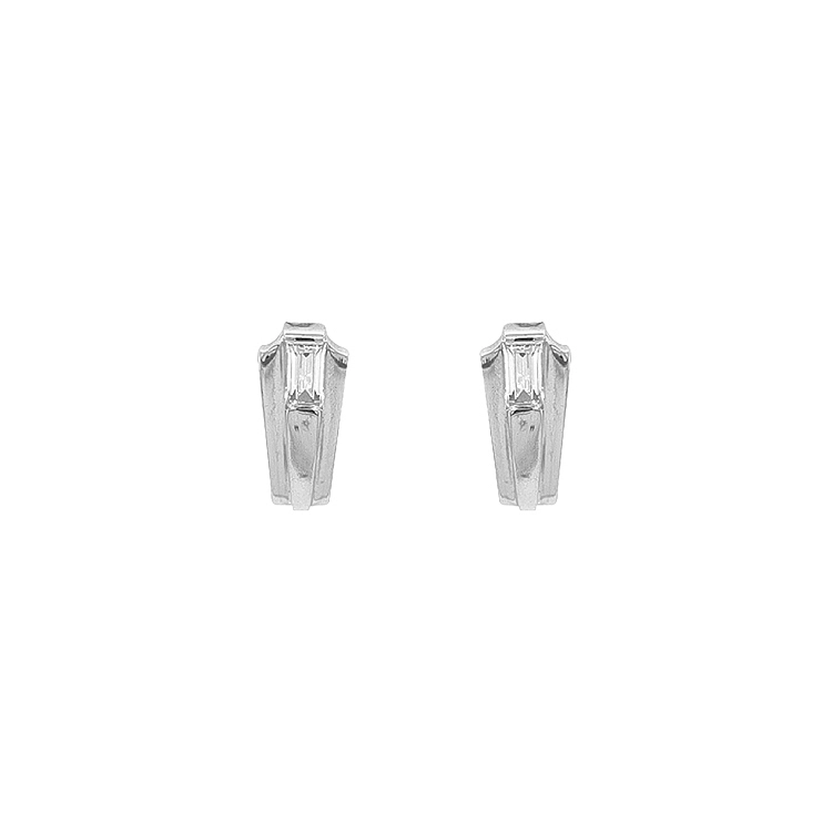 Gold Earrings with Zircons