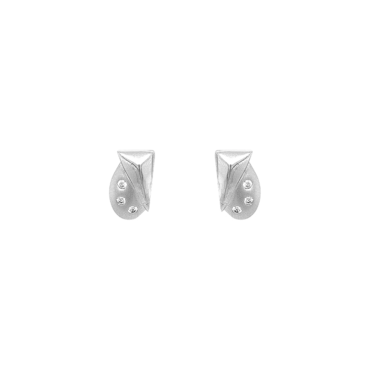 Gold Earrings Earrings with Zircons