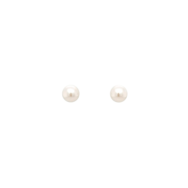 Pecky Earrings with White Gold Pearl
