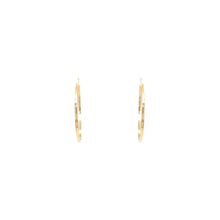 Gold Round Earrings