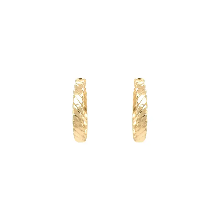 Gold Round Earrings