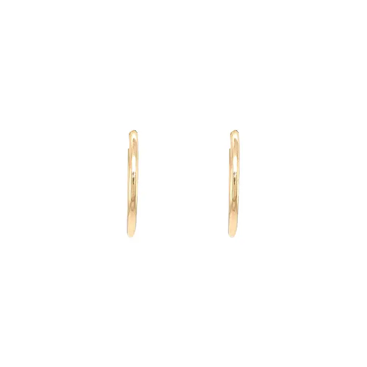 Gold Round Earrings