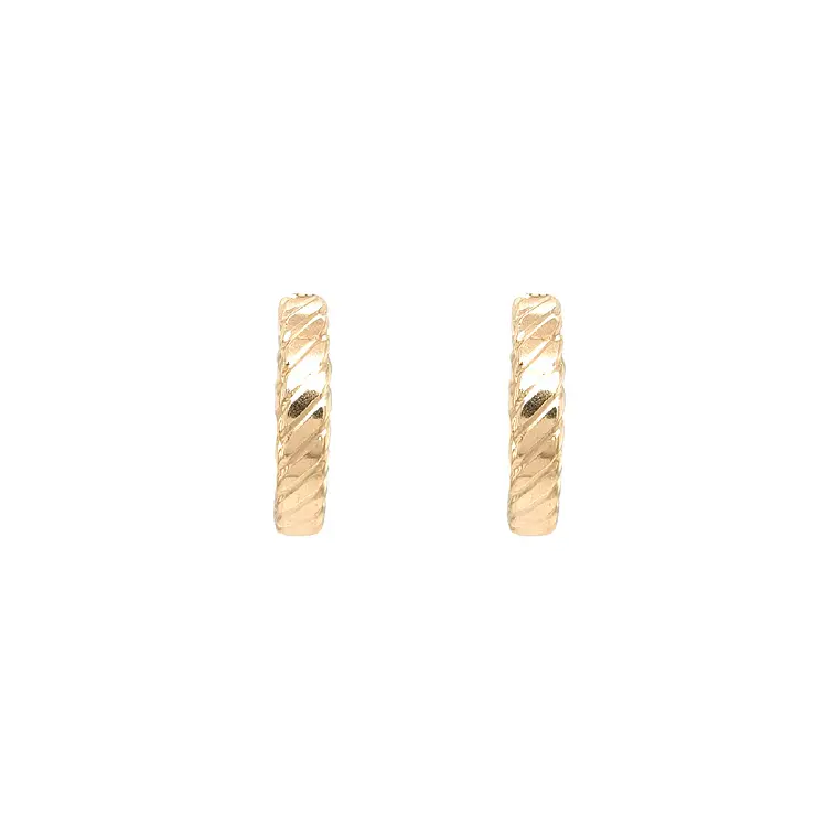 Gold Round Earrings