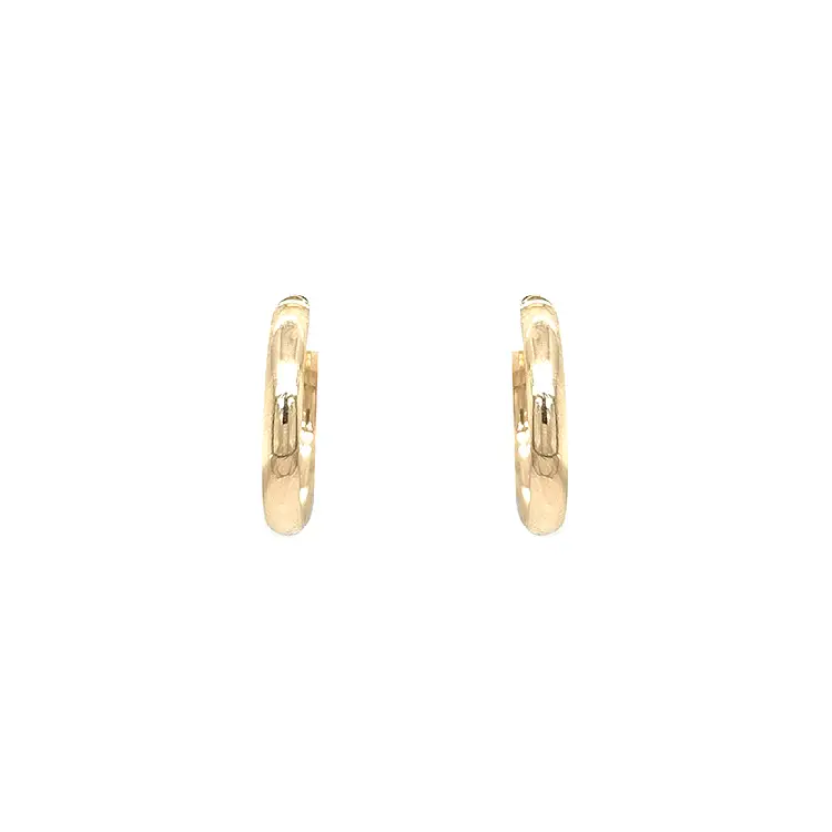 Gold Round Earrings
