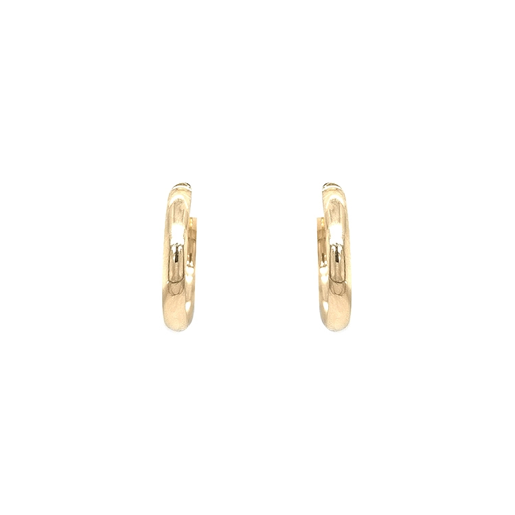 Gold Round Earrings