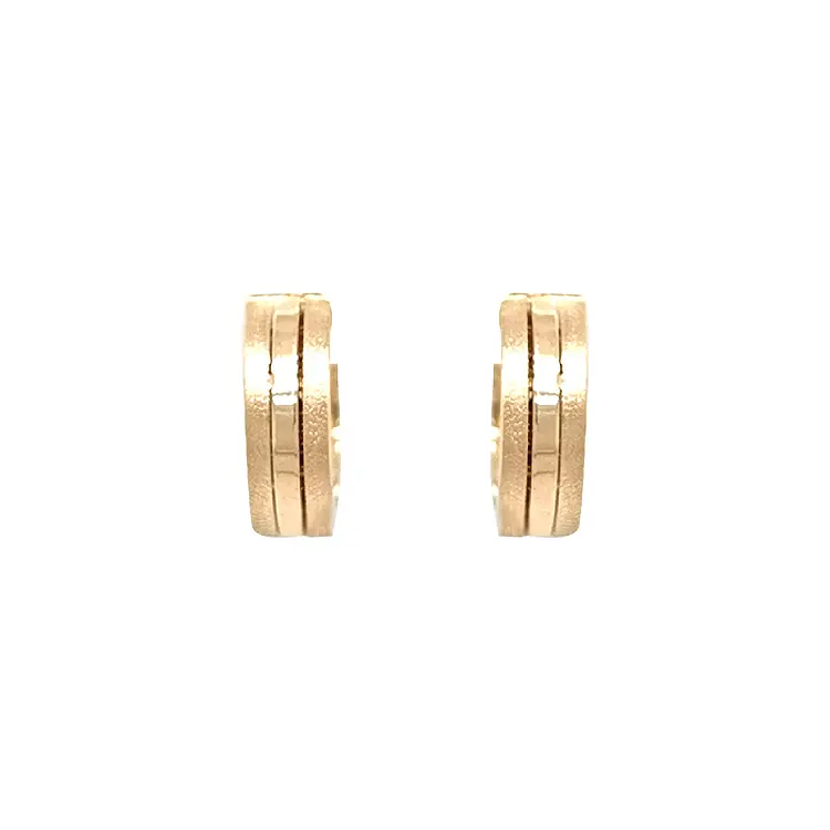 Gold Round Earrings