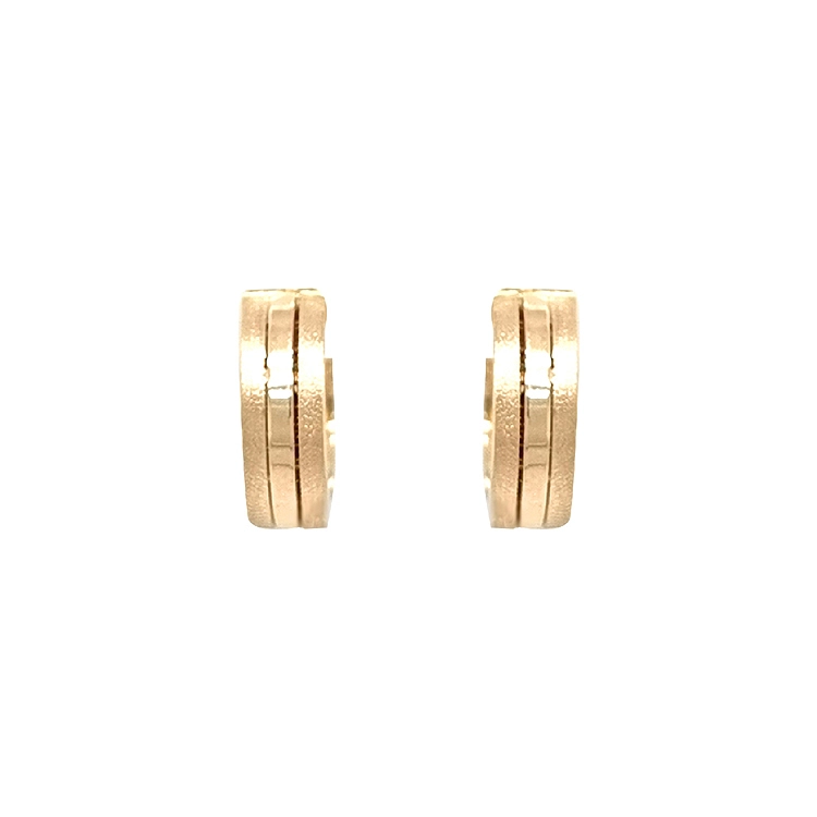 Gold Round Earrings