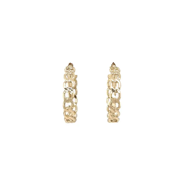 Gold Round Earrings