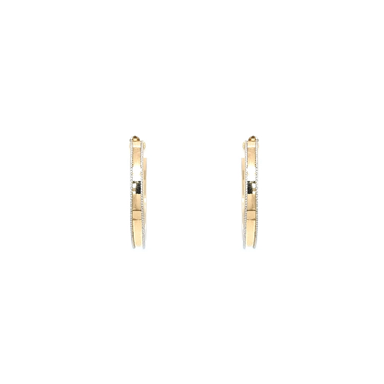 Gold Round Earrings