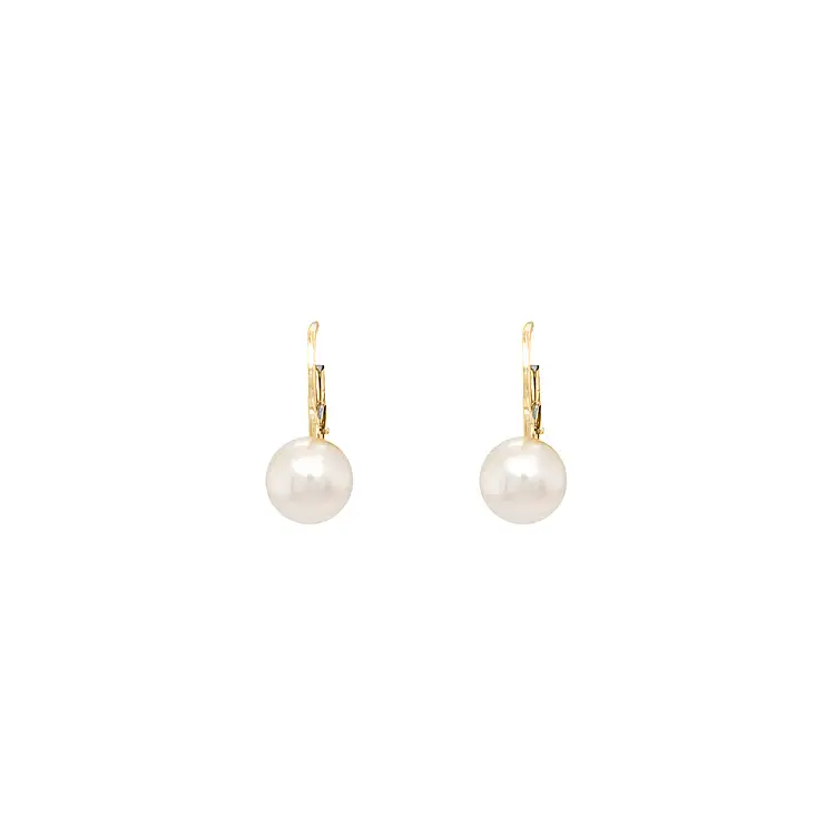 Gold Pearl Earrings