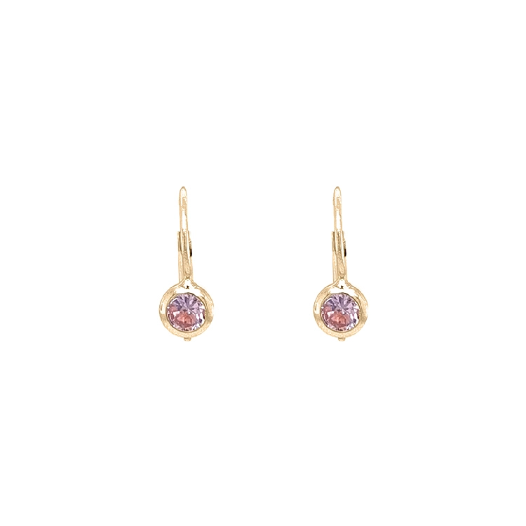 Gold Earrings with Zircons