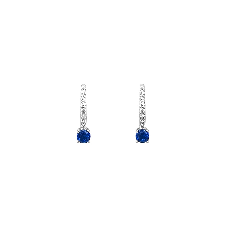 Gold Earrings with Zircons