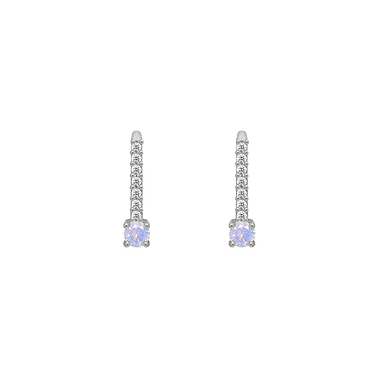 Gold Earrings with Zircons