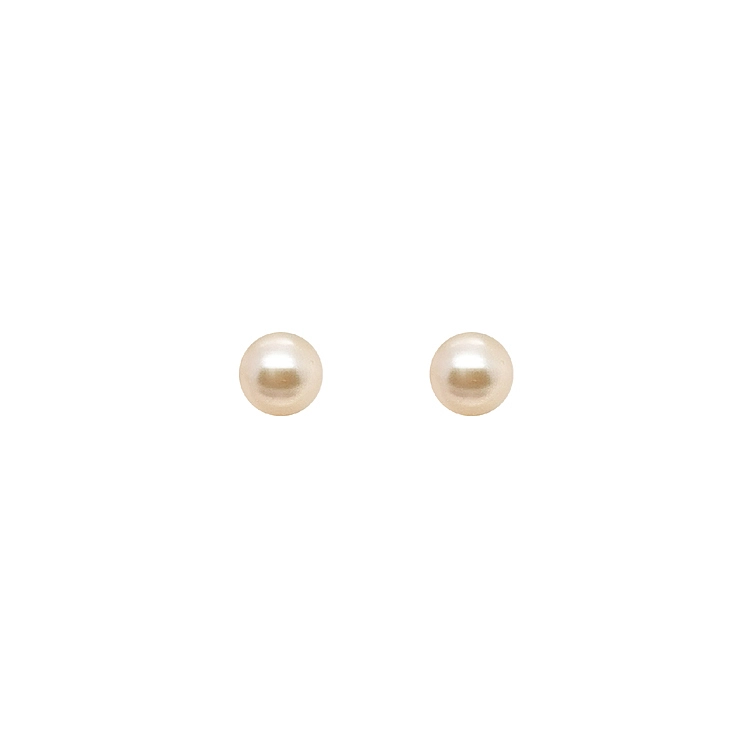 White Gold Pearl Earrings