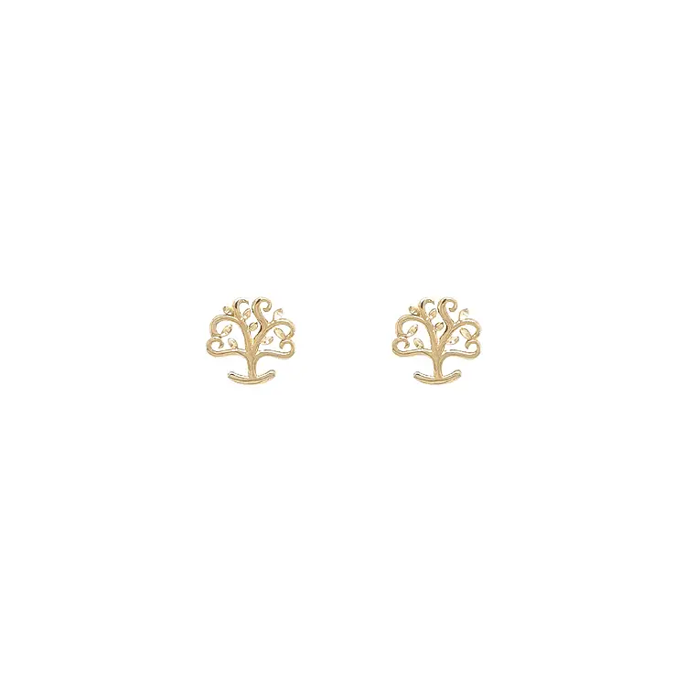 Gold Earrings Tree of Life
