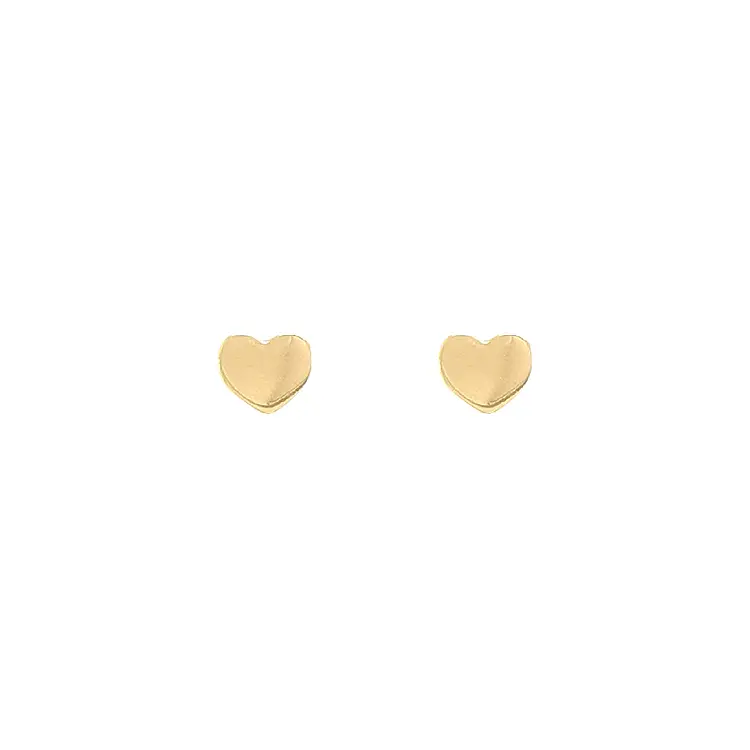 Gold Earrings Hearts