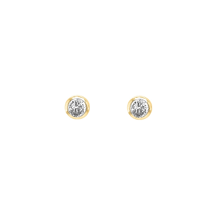 Gold Earrings Earrings with Zircons
