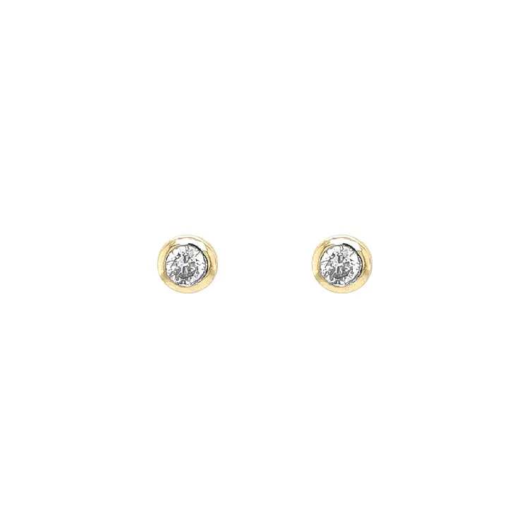 Gold Earrings Earrings with Zircons