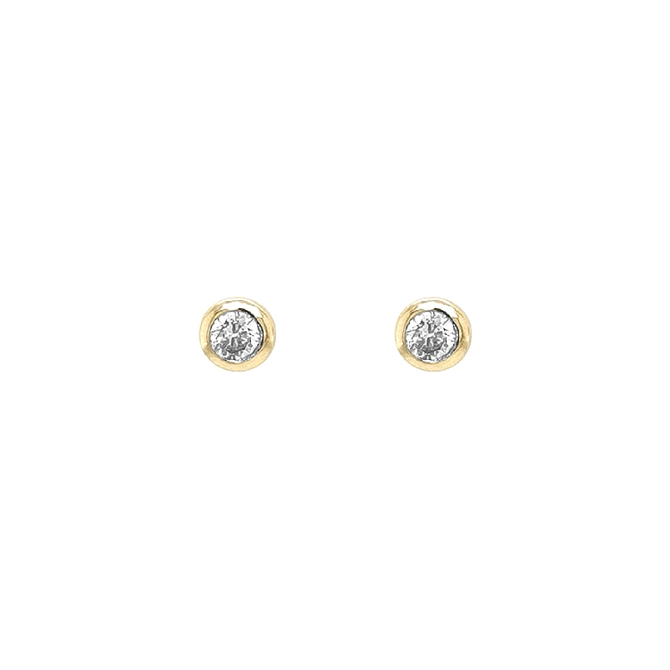 Gold Earrings Earrings with Zircons