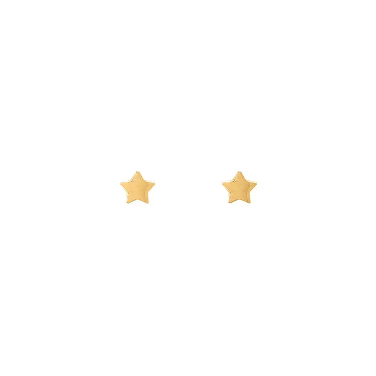 Gold stud earrings stars