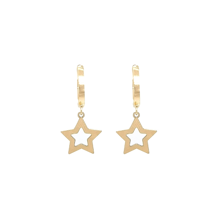 Gold Hanging Earrings Stars