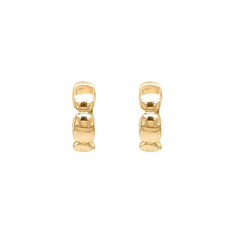 Gold Round Earrings
