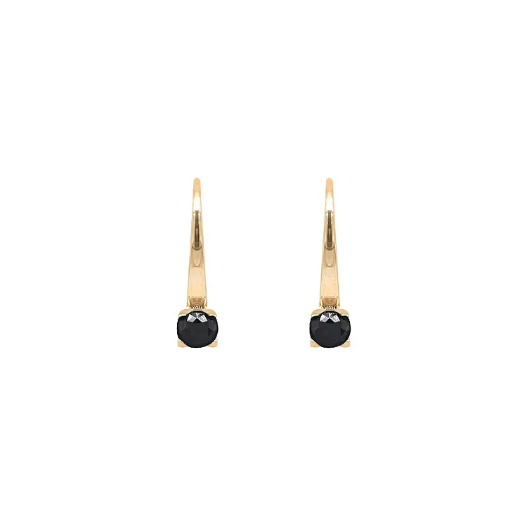 Gold Earrings with Zircons