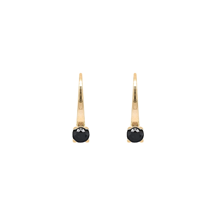 Gold Earrings with Zircons