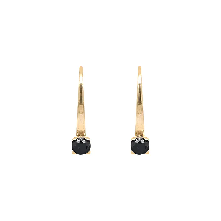 Gold Earrings with Zircons