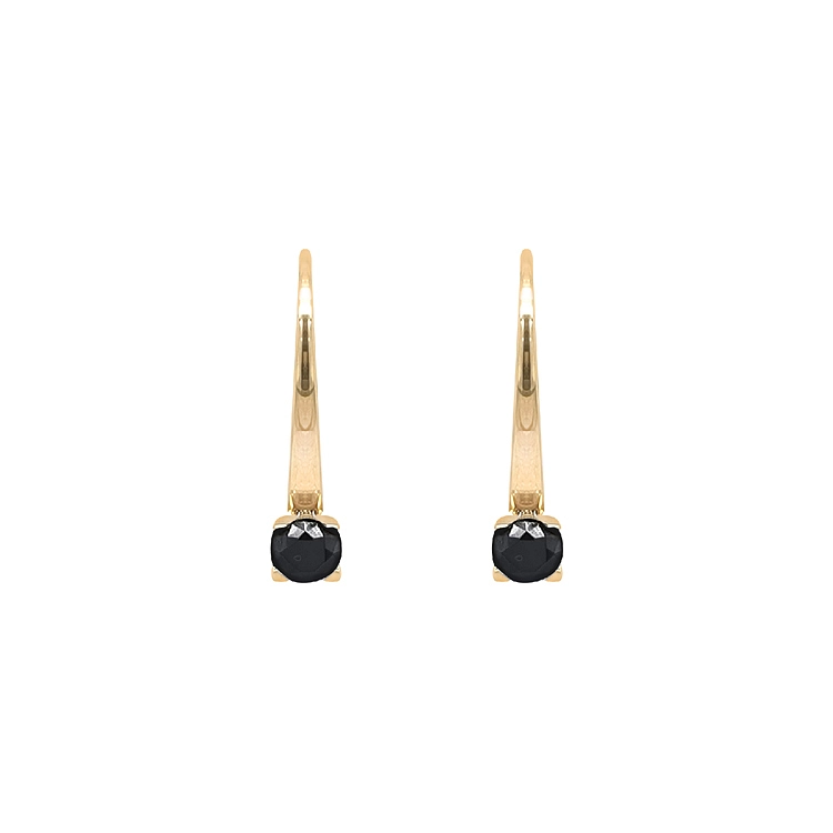 Gold Earrings with Zircons