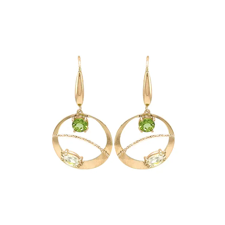 Gold dangle earrings