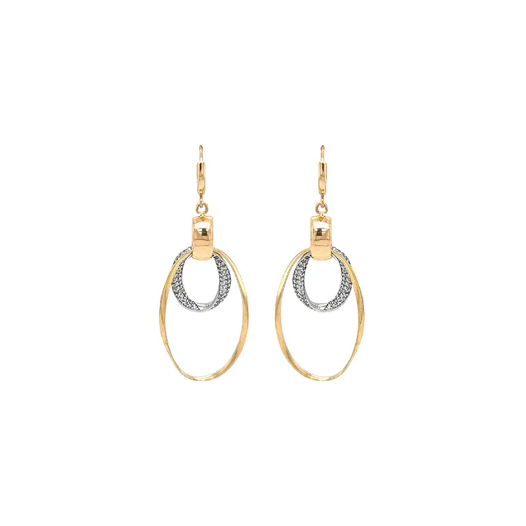Gold Combination dangle earrings
