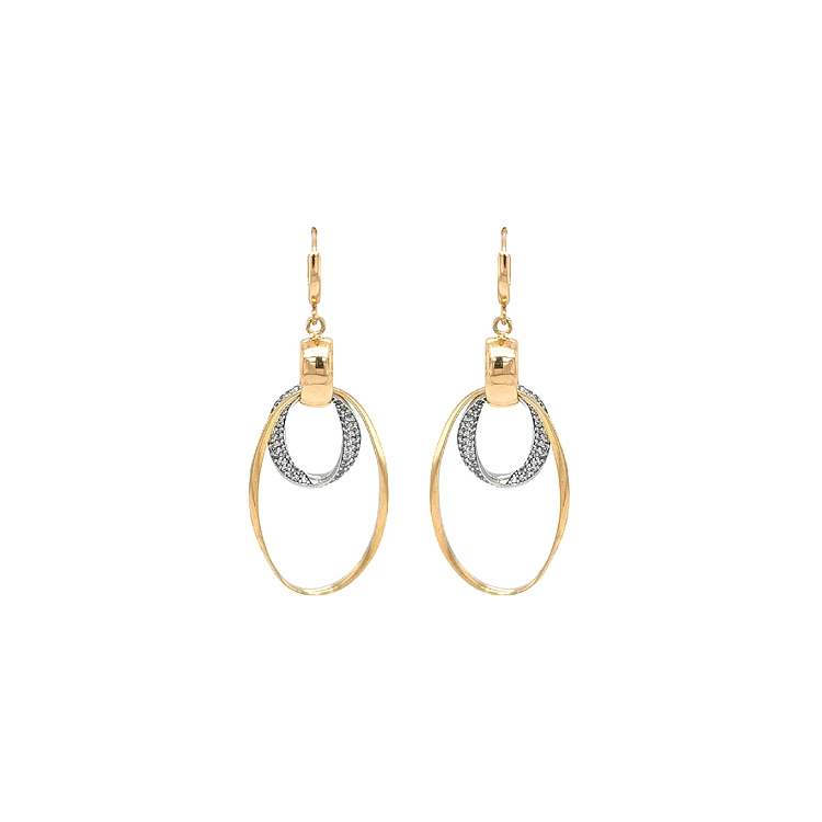 Gold Combination dangle earrings