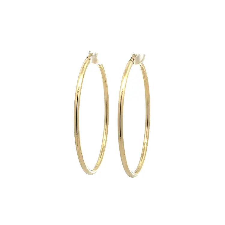Gold Round Earrings