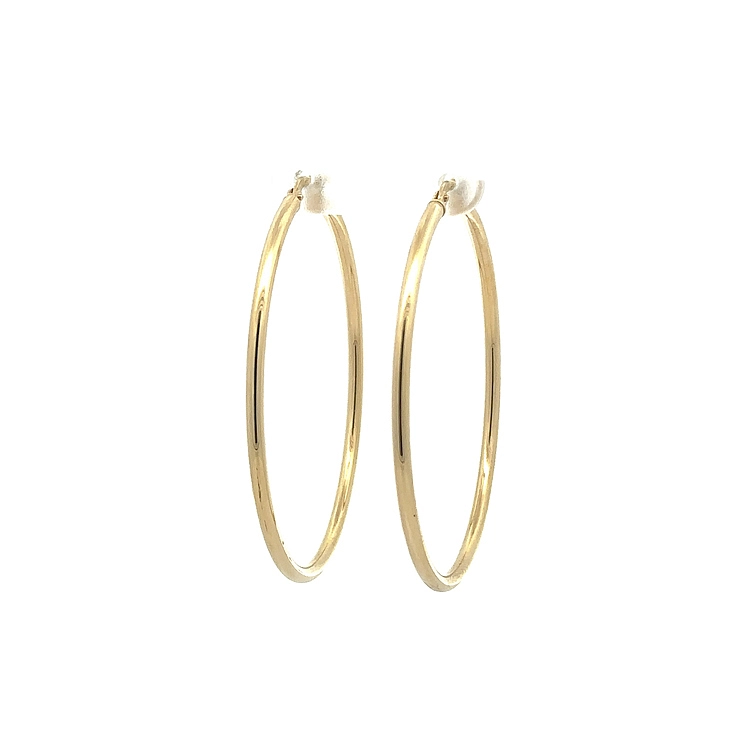 Gold Round Earrings