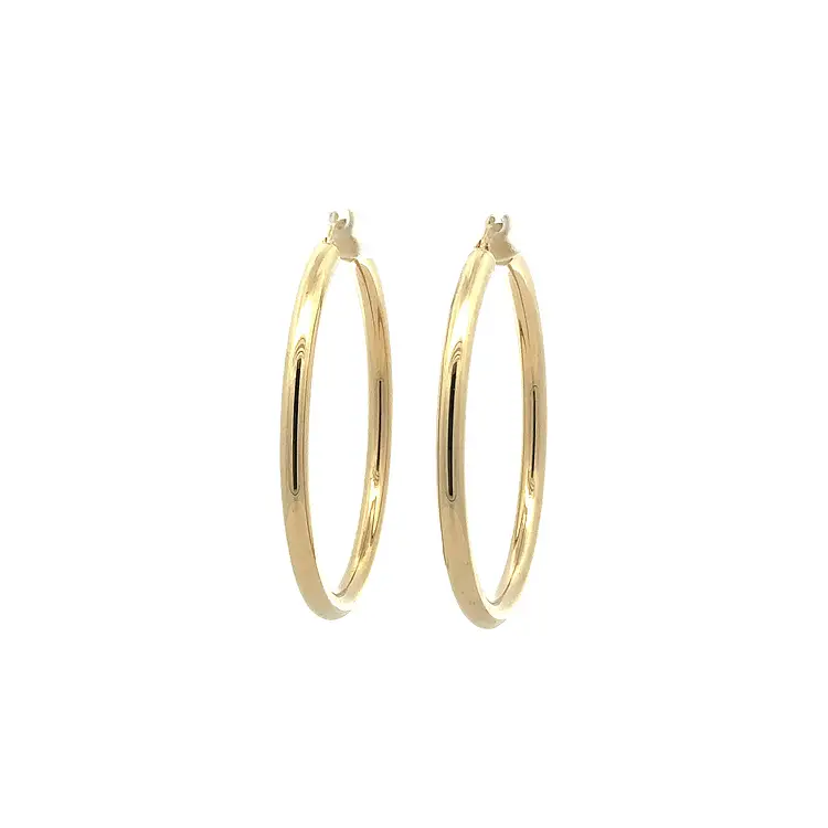 Gold Round Earrings