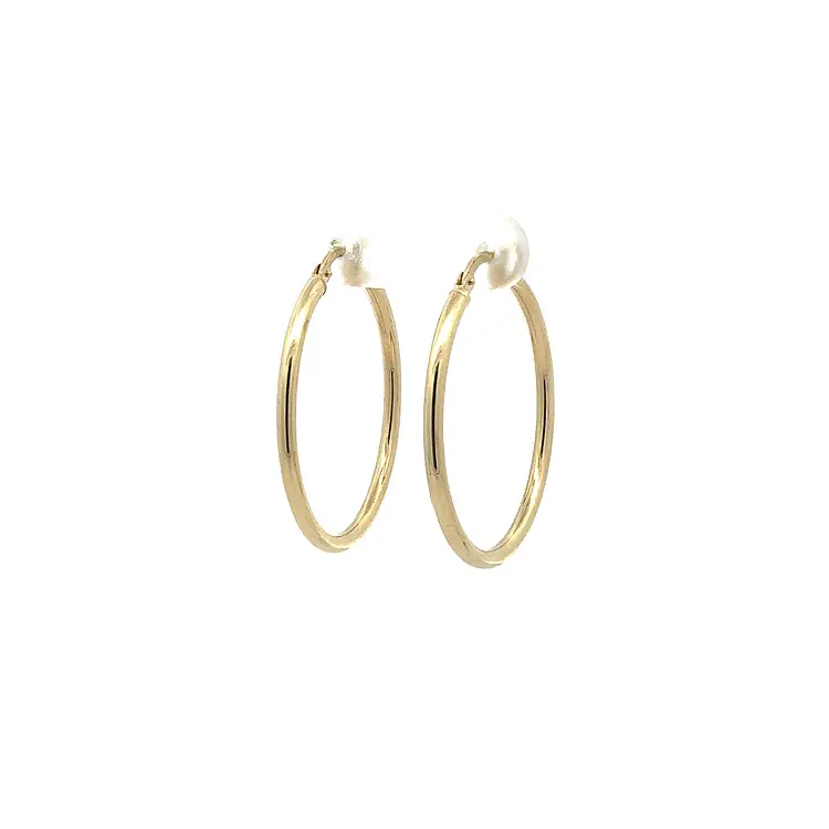 Gold Round Earrings