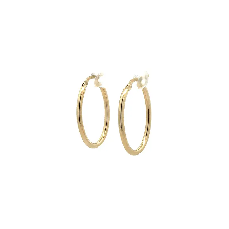 Gold Round Earrings
