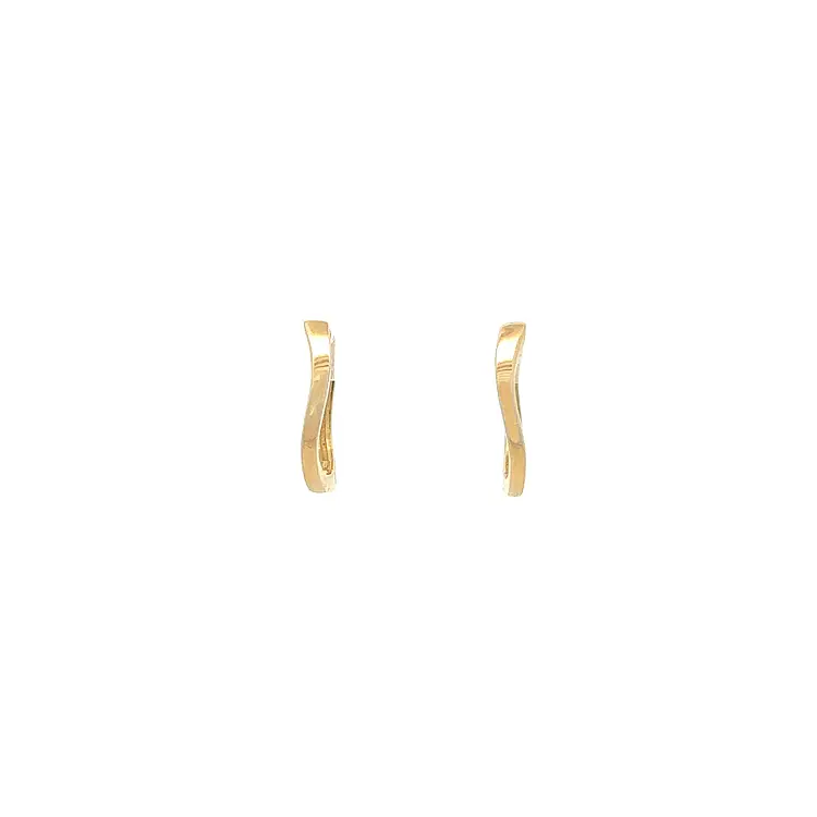 Gold Round Earrings